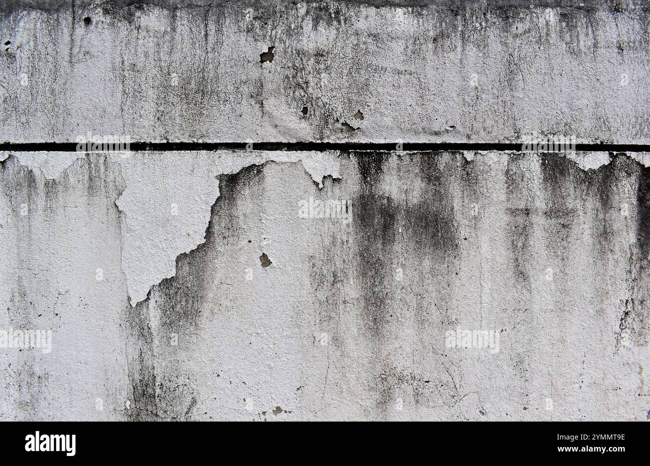 Damaged white wall texture background Stock Photo