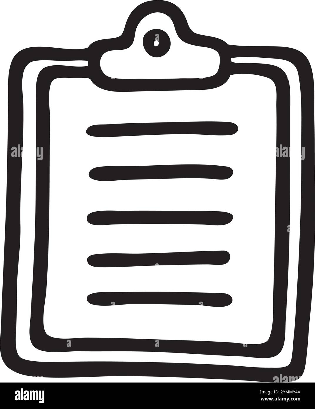 Doodle Clipboard icon. Infographic symbol. Line art style graphic ...