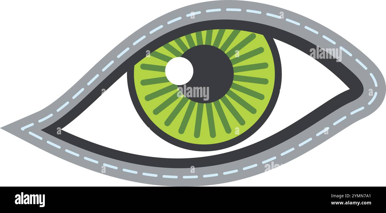 Eye textile patch. Fashion label. Textile applique isolated on white background Stock Vector