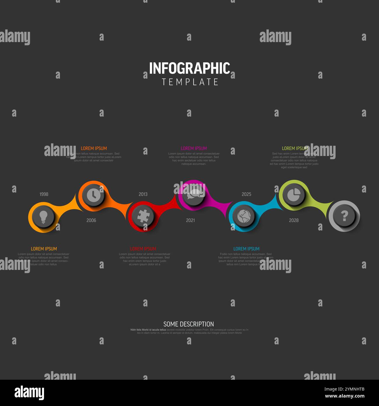 Timeline years illustration history Stock Vector Images - Alamy