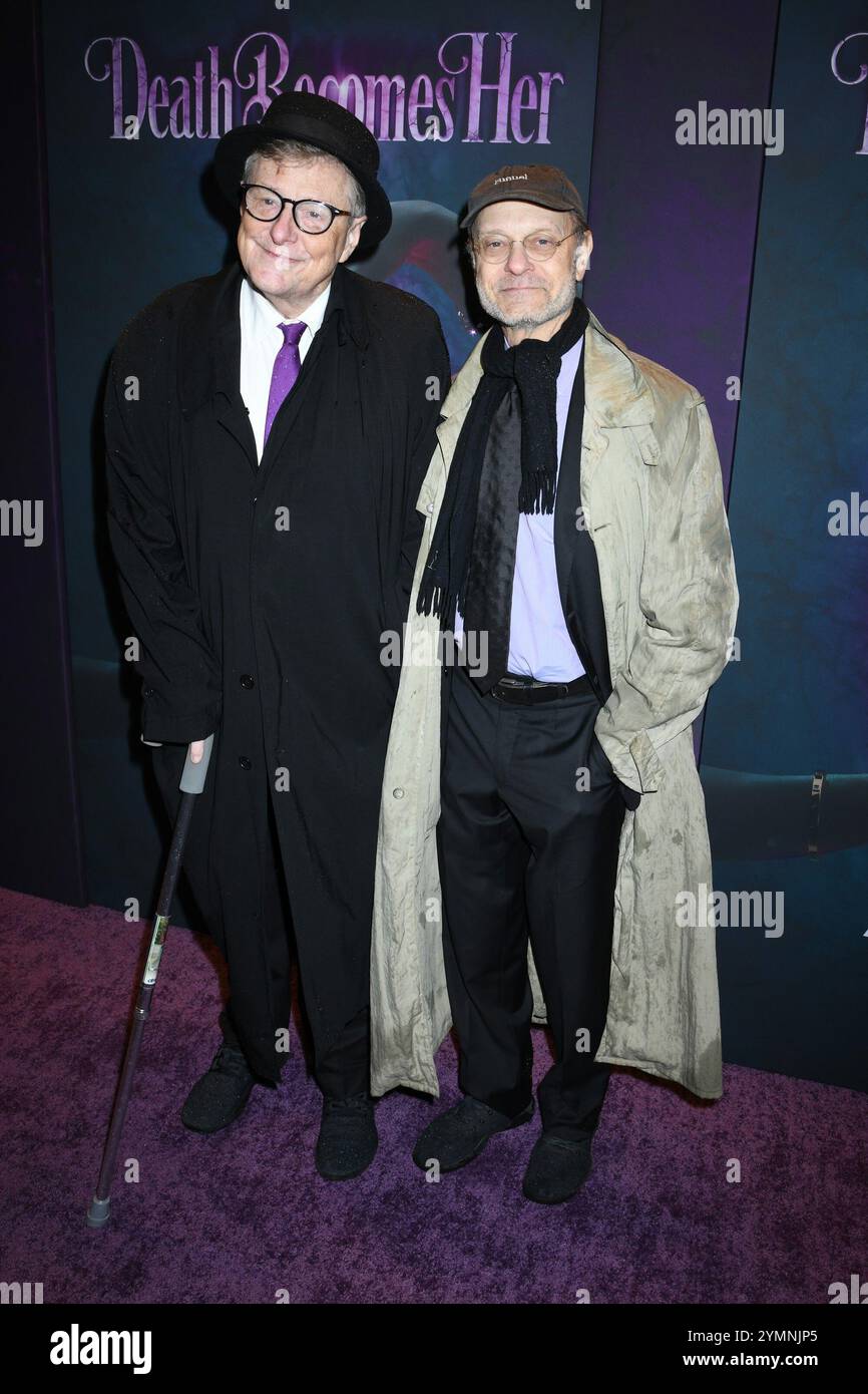 Ny. 21st Nov, 2024. Brian Hargrove, David Hyde Pierce at arrivals for DEATH BECOMES HER Opening Night on Broadway, Lunt-Fontanne Theatre, New York, NY, November 21, 2024. Credit: Quoin Pics/Everett Collection/Alamy Live News Stock Photo