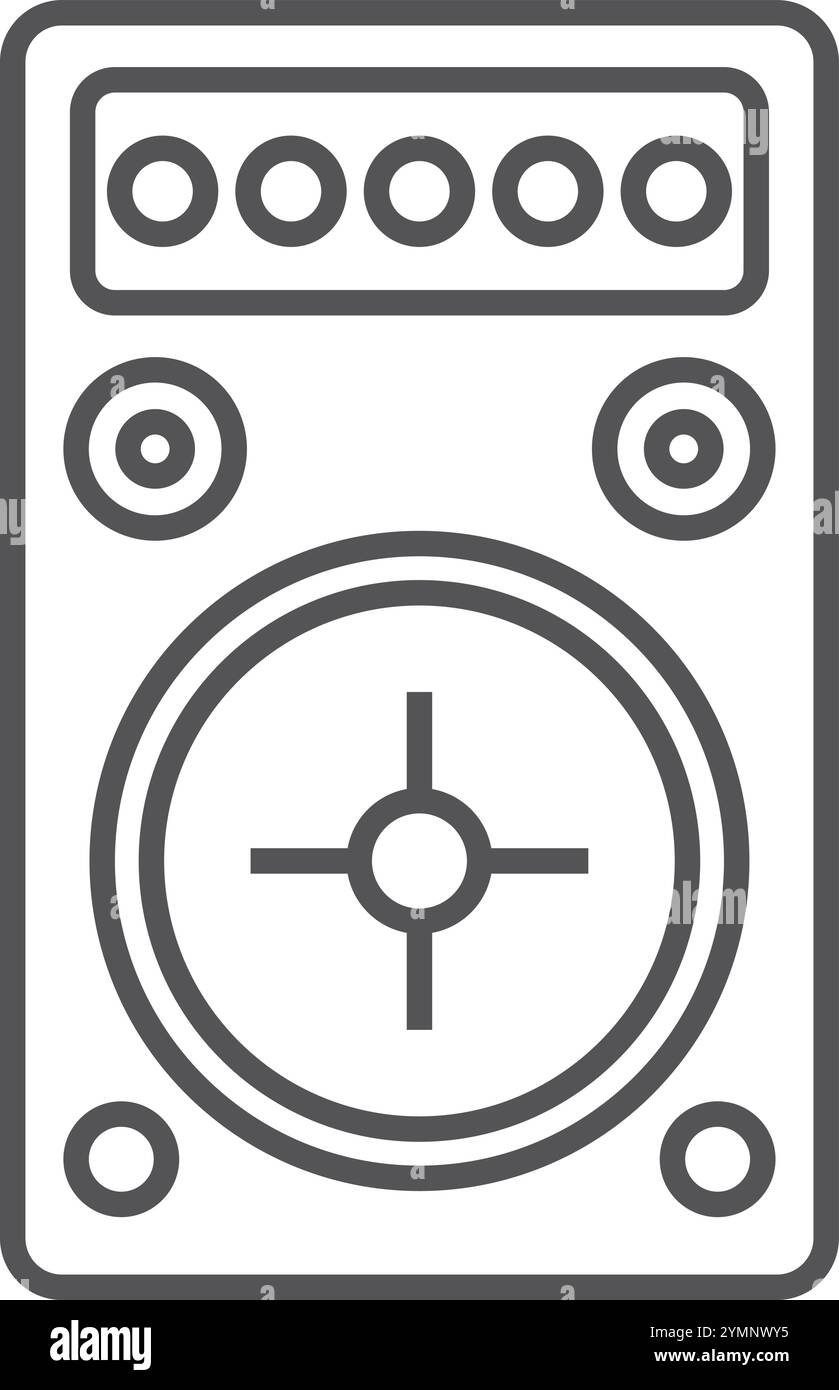 Speaker sound waves icon Black and White Stock Photos & Images - Alamy