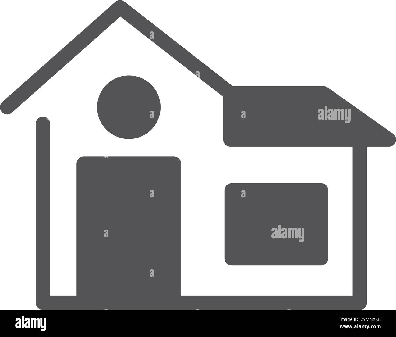 House black icon. Real estate building symbol isolated on white ...