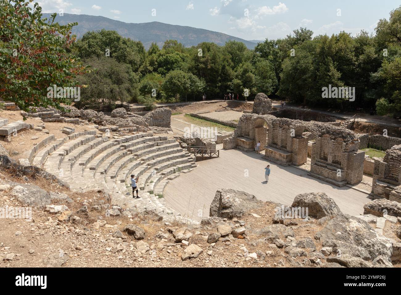 The Theatre of Buthrotum, Butrint UNESCO World Heritage Site, Albania Stock Photo
