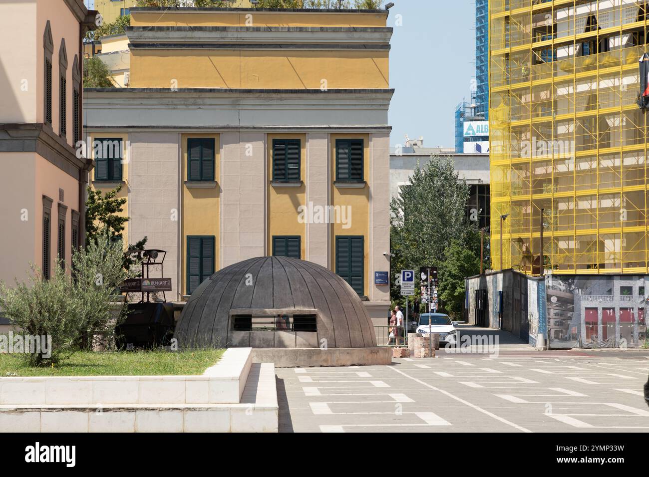 A view towards BUNK'ART 2,  a museum dedicated to the victims of Communist terror, Tirana, Albania. Stock Photo