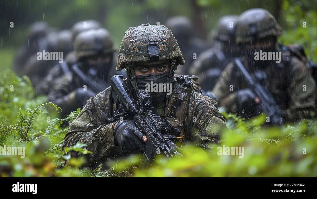 Camouflages military equipment hi-res stock photography and images - Alamy
