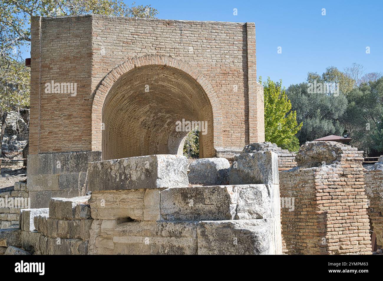 Griechenland, Greece, Crete, Kreta, Ierapetra ,Gortys, Gortina, Archaeological Site of Gortyna, Building, Archeologisch, Ausgrabung, Stock Photo