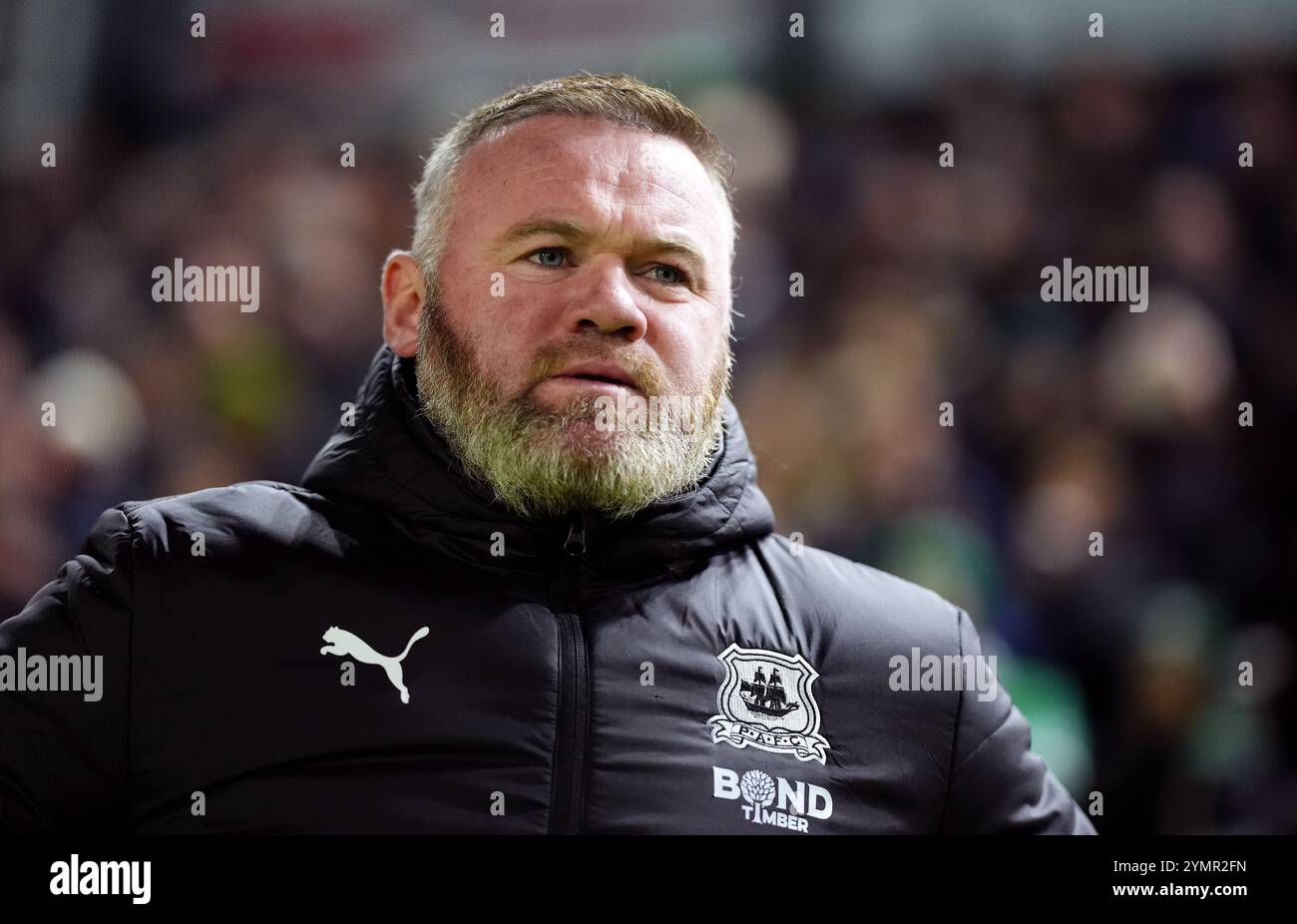 Plymouth Argyle manager Wayne Rooney during the Sky Bet Championship ...