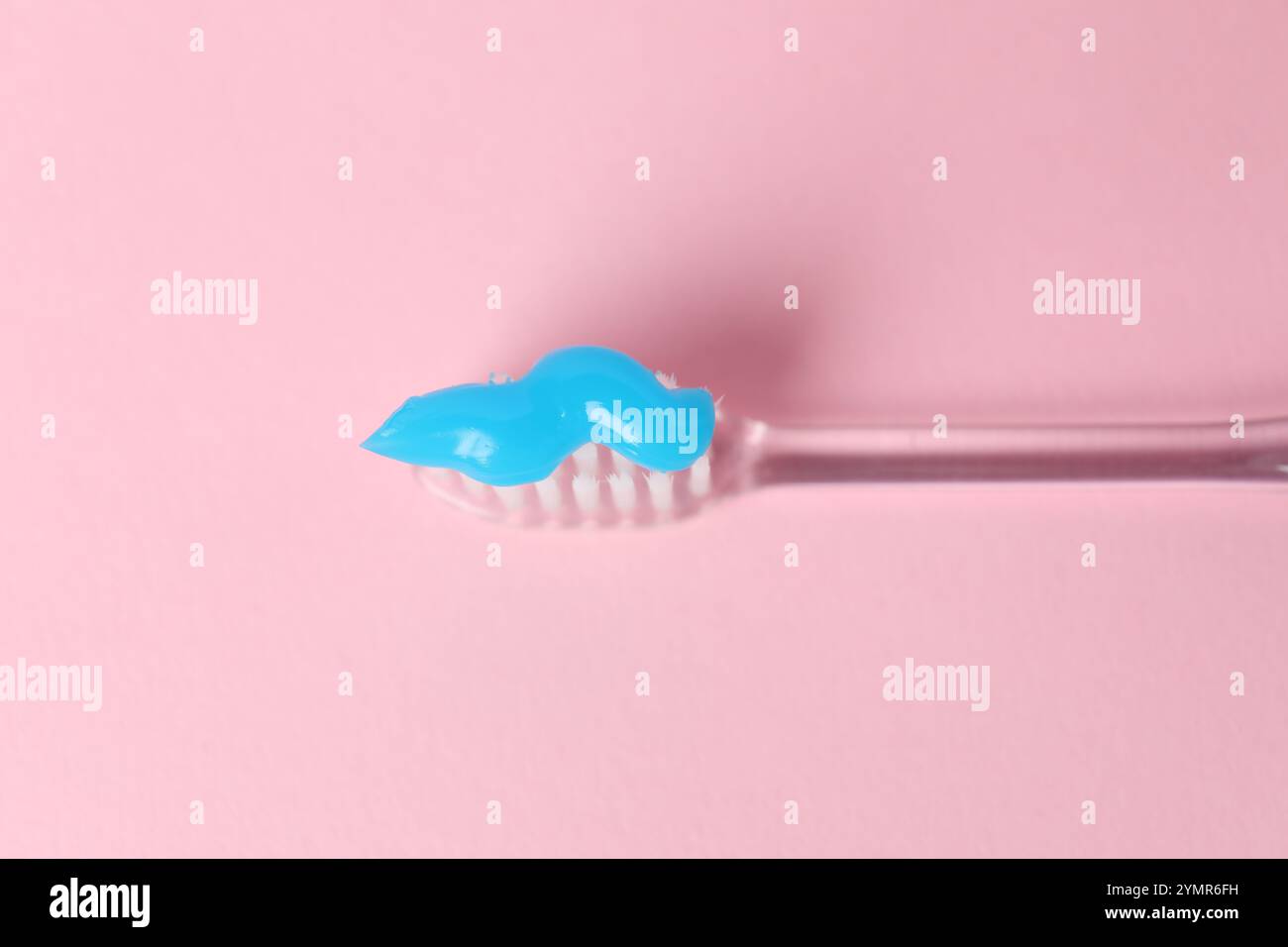 Toothpaste toothbrush top view hi-res stock photography and images - Alamy