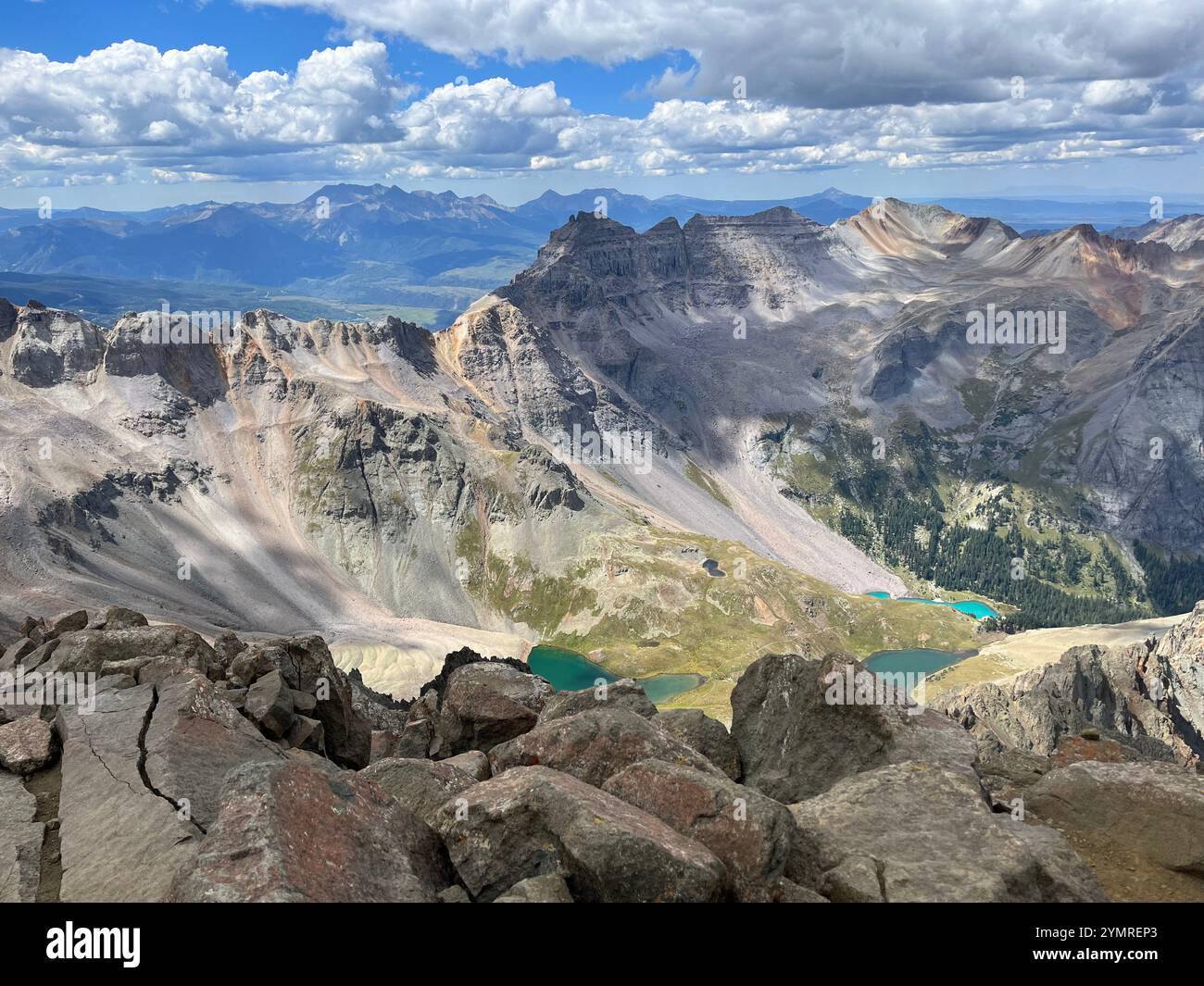 View From the Summit of Mount Sneffels, Colorado - Smartphone Captured Stock Image