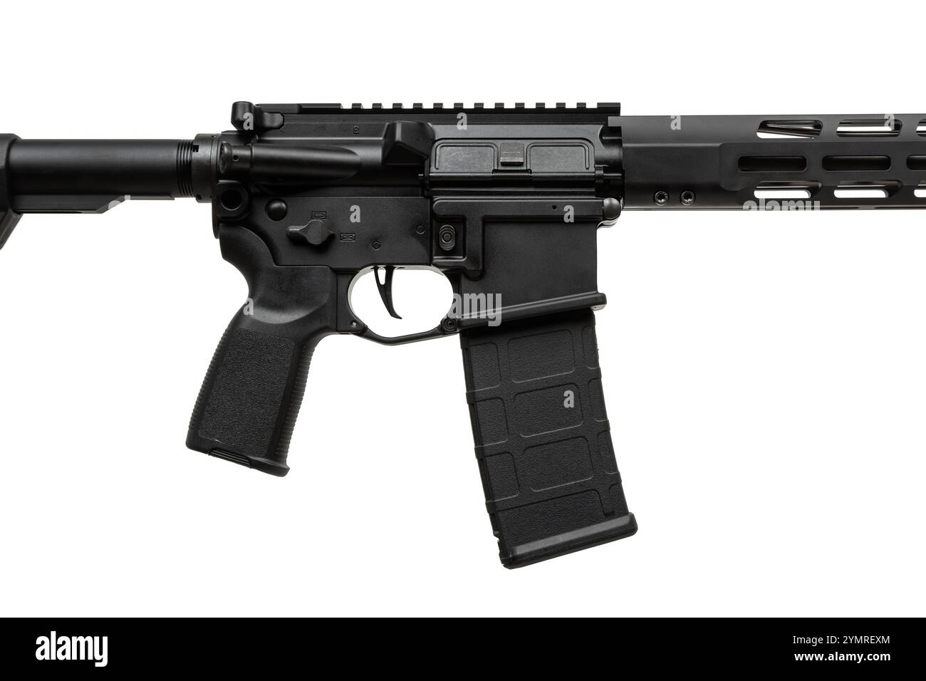 Modern automatic rifle isolated on white background. Weapons for police ...