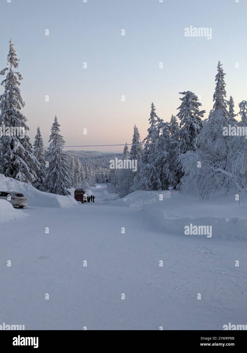 take a walk in the cold landscape - Smartphone Captured Stock Image