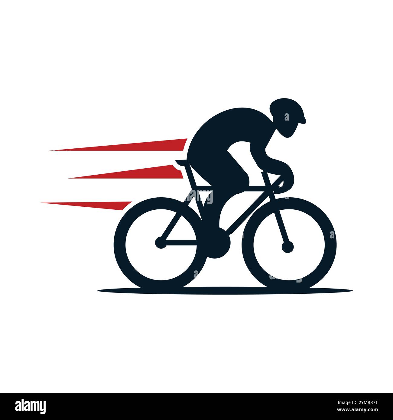 cyclist icon logo design template Stock Vector