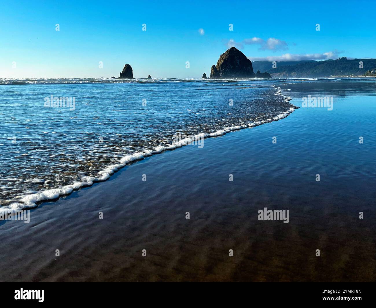 Haystack Rock in Cannon Beach Oregon - Smartphone Captured Stock Image