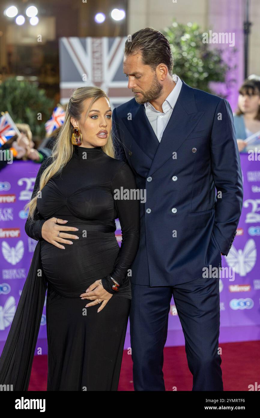 Celebs attend the Pride of Britain Awards Featuring: Lottie Tomlinson, Lewis Burton Where: London, United Kingdom When: 21 Oct 2024 Credit: Phil Lewis/WENN Stock Photo