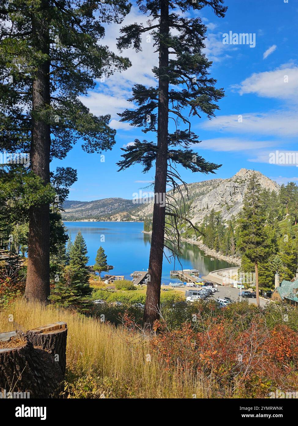 'Scenic mountain landscapes with hiking trails, lush greenery, serene lake views, and a traveler enjoying nature. Perfect for outdoor adventure and tr - Smartphone Captured Stock Image