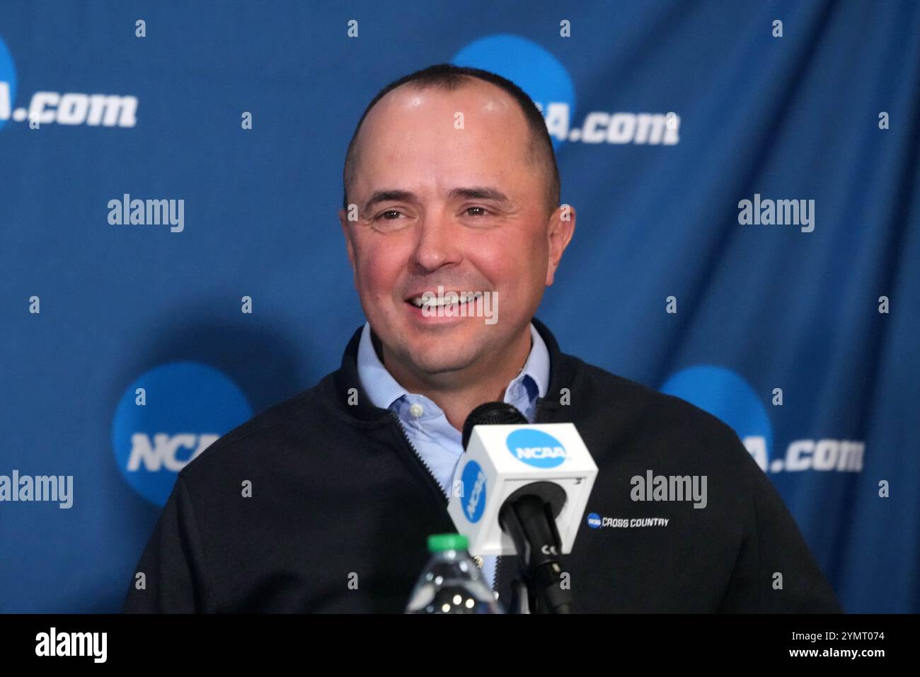 Blake Confer Blake Boldon moderates a press conference prior to the NCAA cross ...
