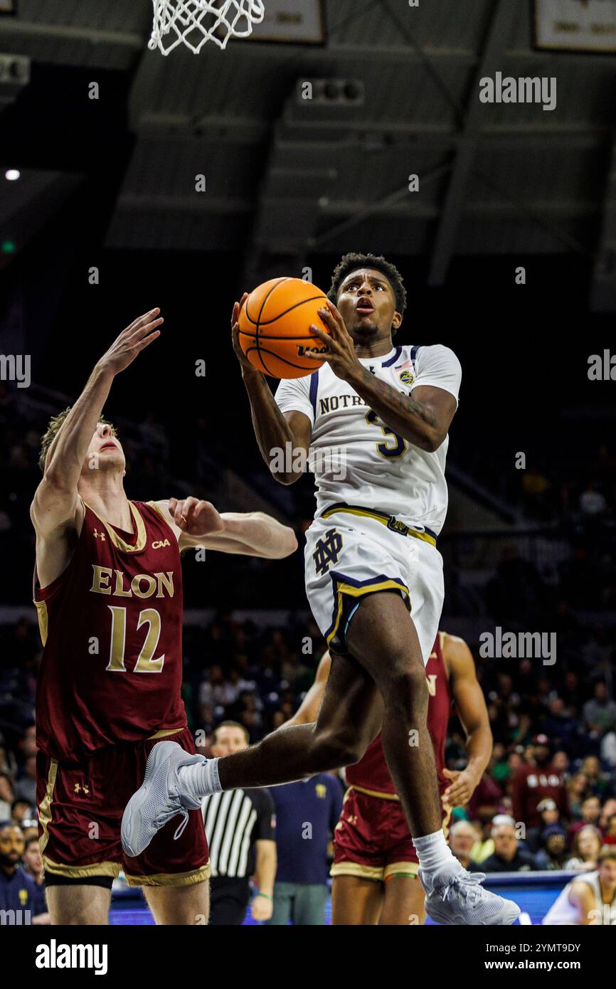 South Bend, Indiana, USA. 22nd Nov, 2024. Notre Dame guard Markus ...