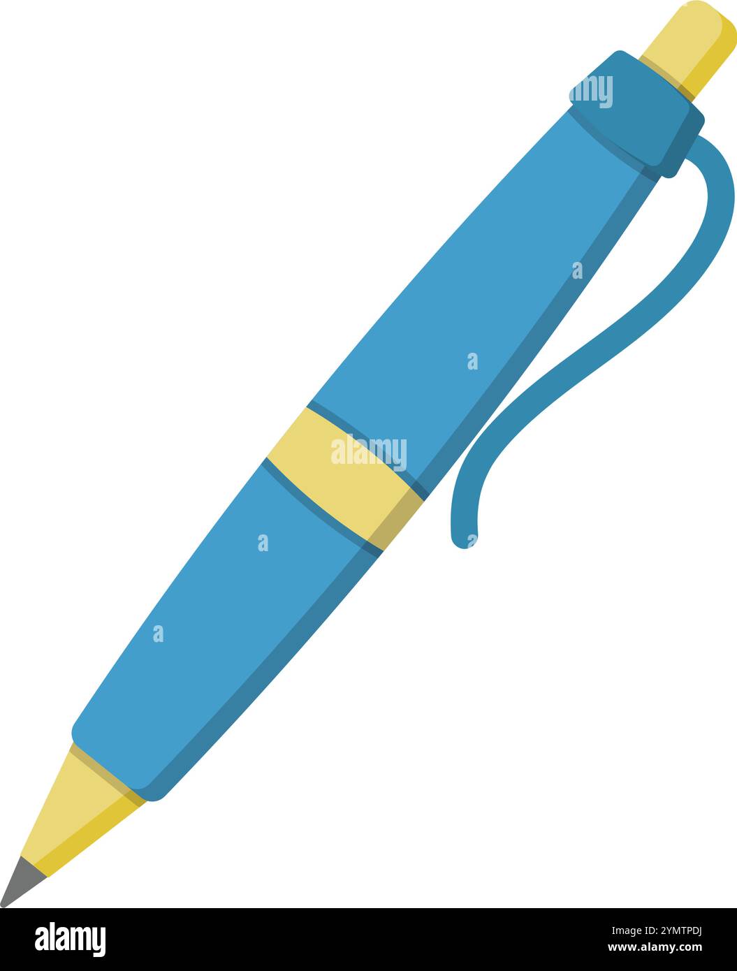 Ballpoint pen icon in flat style. Office tool vector illustration on ...