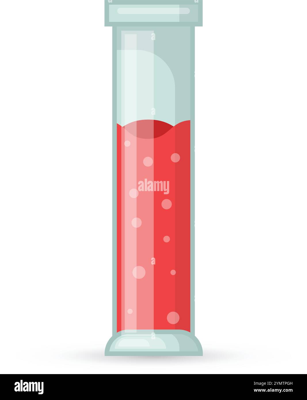 Science lab bottle icon in flat style. Laboratory glassware equipment ...