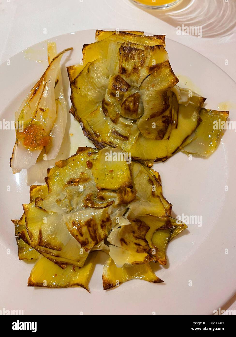 Grilled artichokes. Spain. Stock Photo