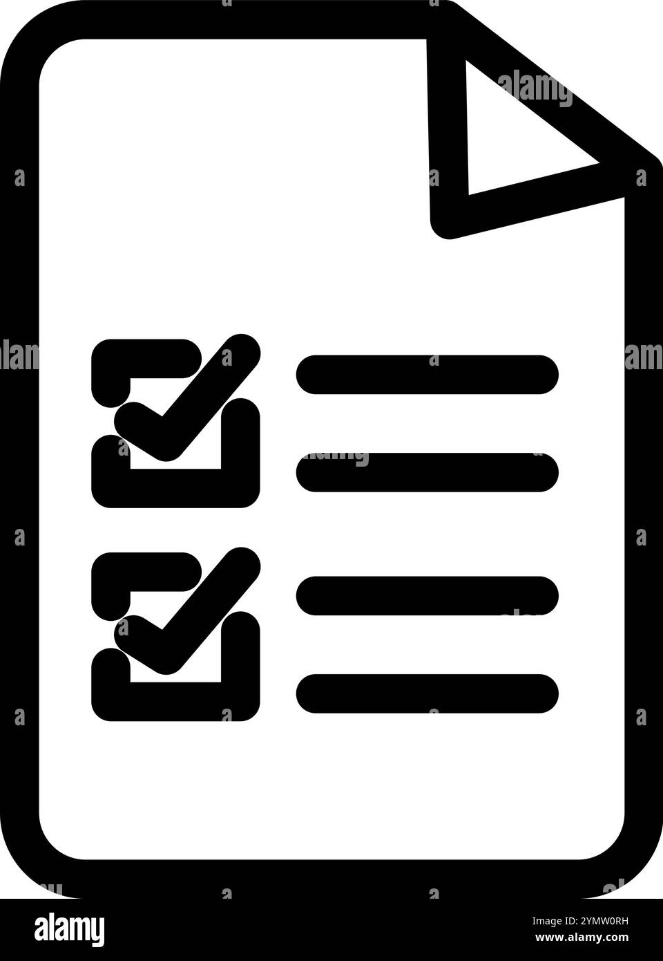 Document with bullet points icon symbol - to do or task list with bullet points Stock Vector