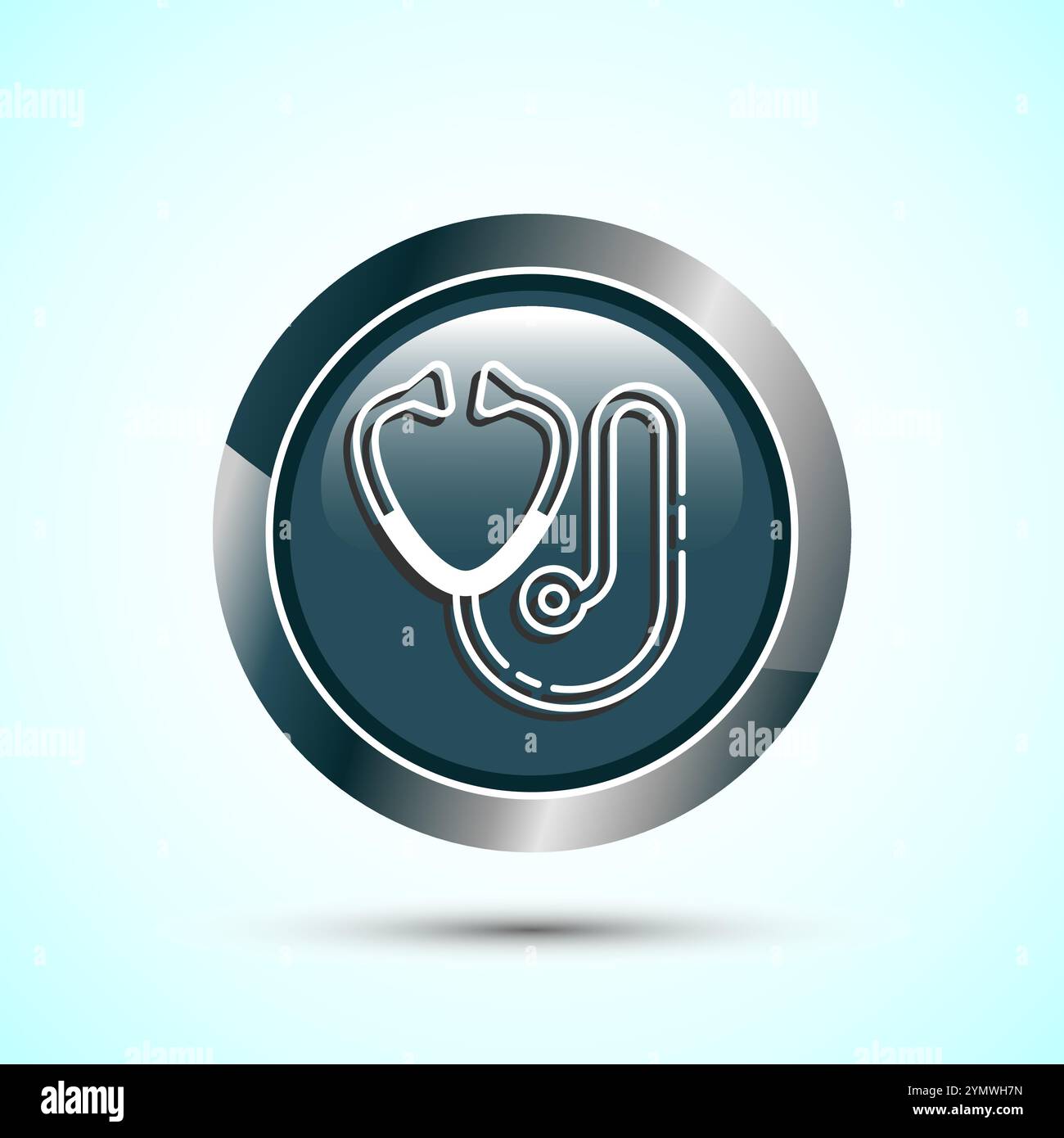 Stethoscope icon design illustration. Doctor stethoscope medical device ...