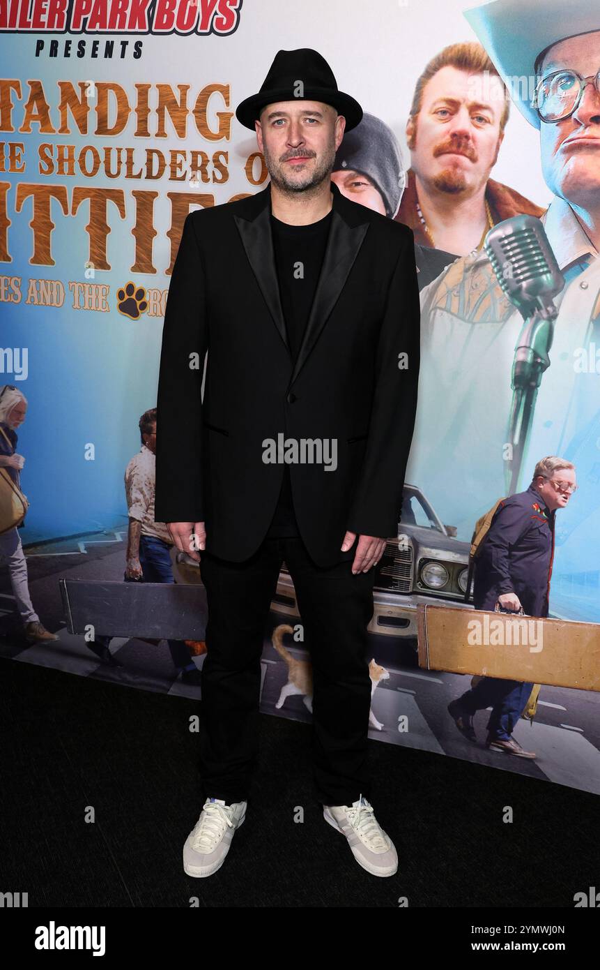 Los Angeles, Ca. 22nd Nov, 2024. Charlie Lightening at the LA premiere of Standing on the Shoulders of Kitties held at the DGA Theater Complex on November 22, 2024 in Los Angeles, California. Credit: Faye Sadou/Media Punch/Alamy Live News Stock Photo