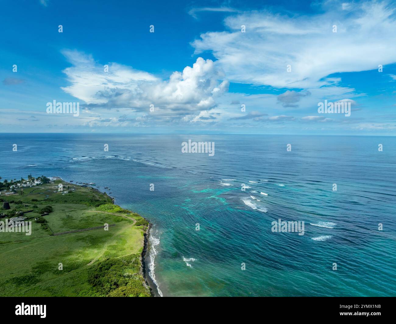 Aerial turquoise ocean sandy beach hi-res stock photography and images ...