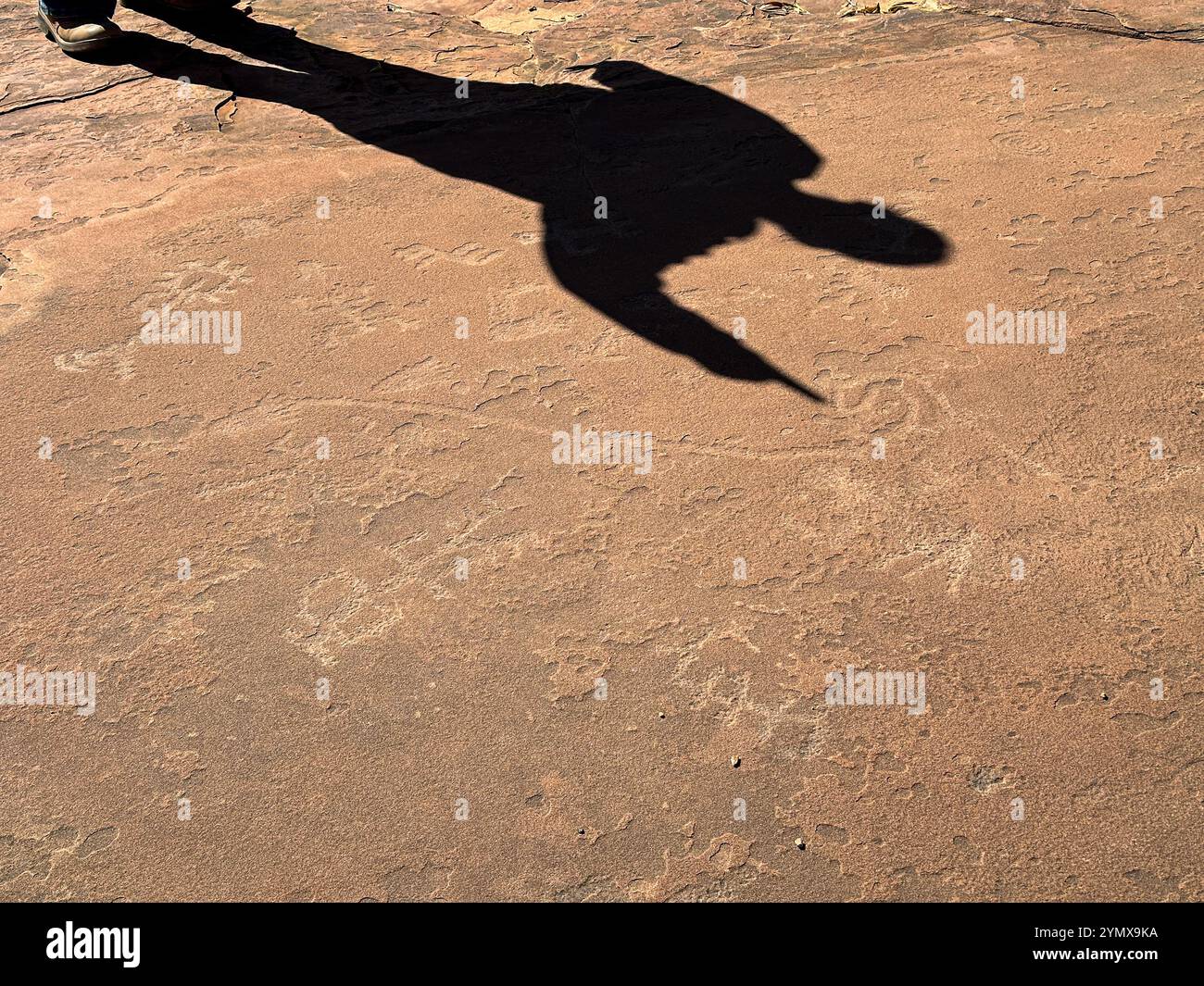 The Map at Rock Art Ranch, Winslow, Arizona, USA - Smartphone Captured Stock Image