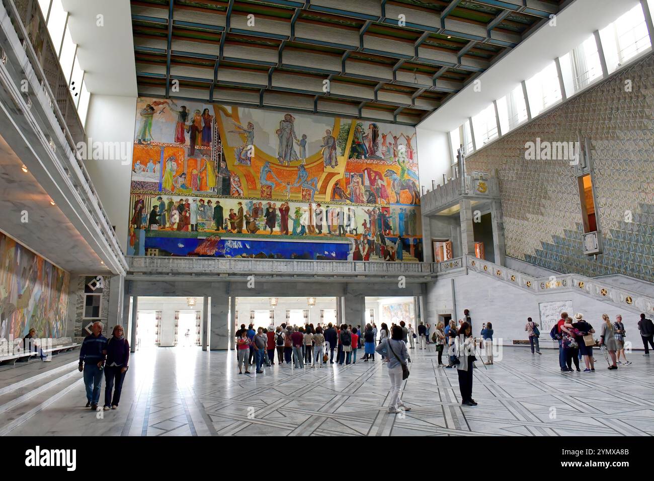 interior, City hall, Oslo rådhus, Oslo, Norway, Scandinavia, Europe ...