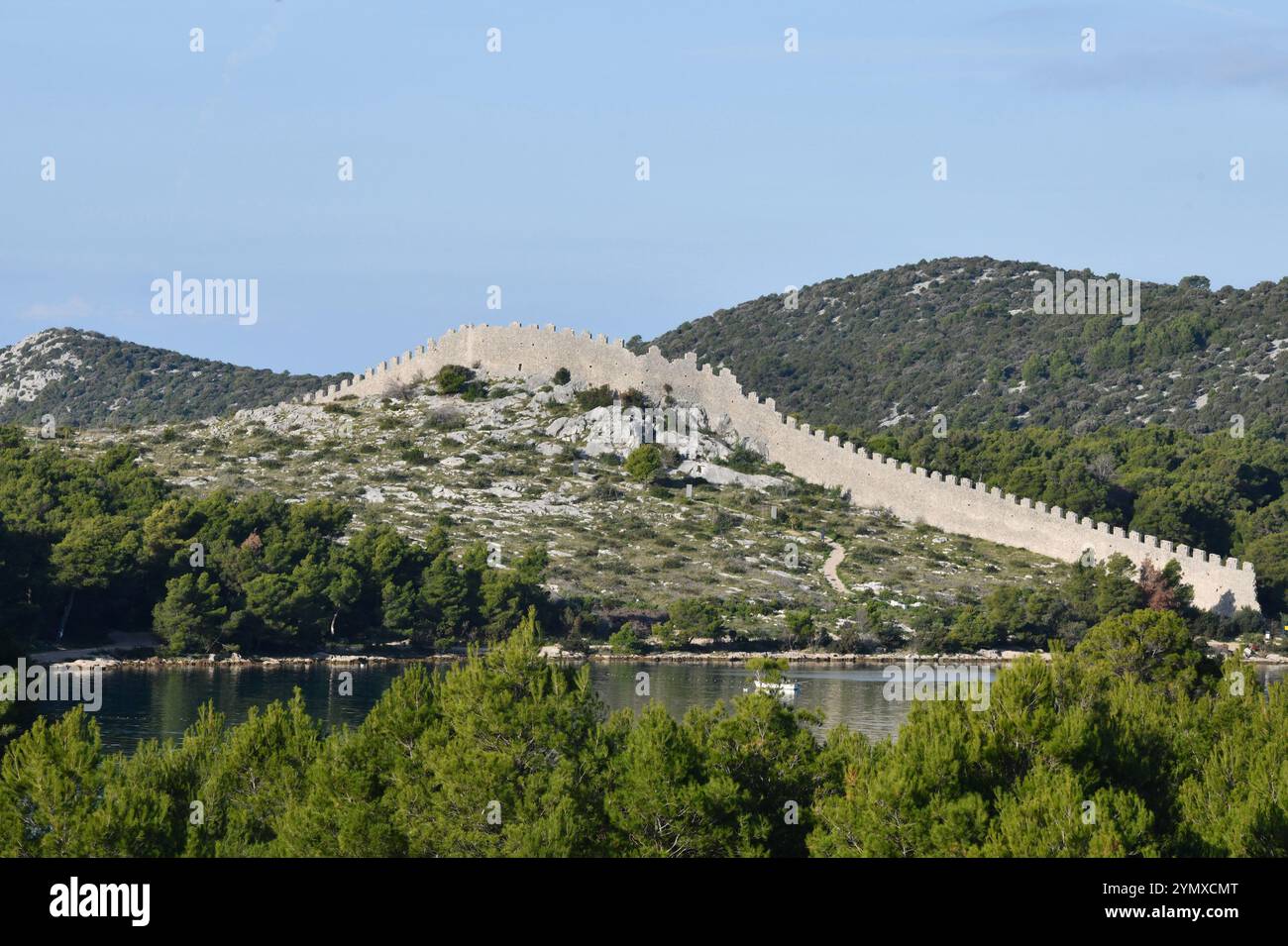 Photo taken on November 23, 2024. shows the Wall of Ostrica in coastal ...