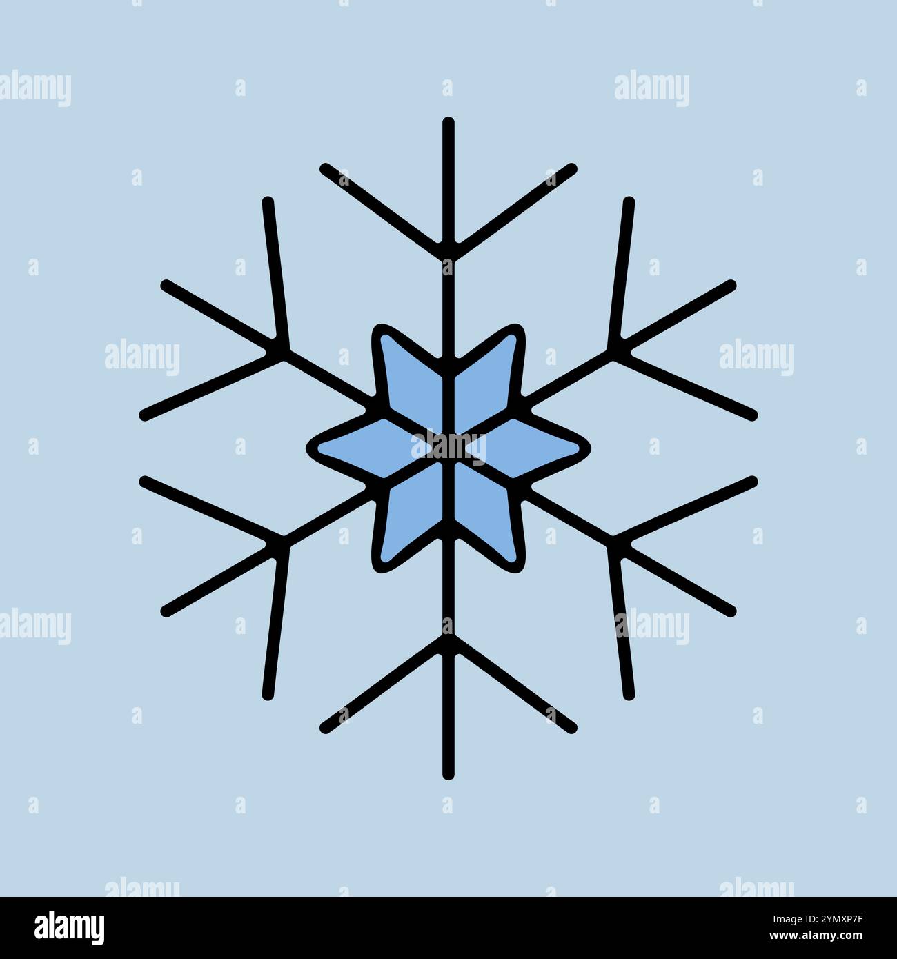Snowflakes vector icon. Winter sign. Graph symbol for event and holiday ...