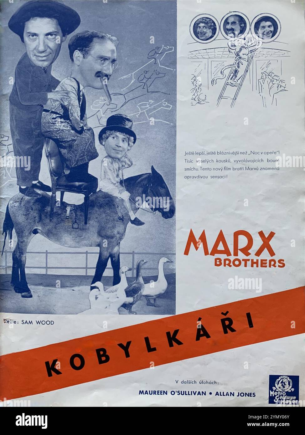 Czech Trade Ad for THE MARX BOTHERS CHICO GROUCHO and HARPO in A DAY AT ...