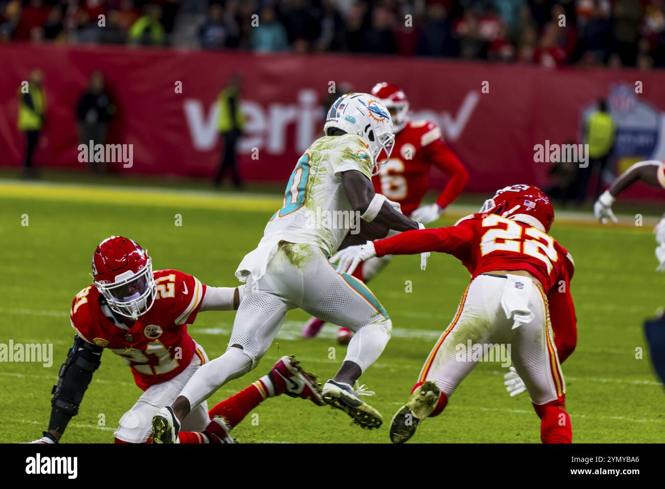 NFL International Series /Game : Miami Dolphins vs. Kansas City Chiefs  on 05. Nov. 2023, in the Deutsche Bank Park , Frankfurt a.M. , Germany, Europe Stock Photo