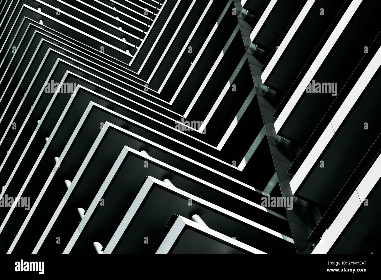 Abstract Perspective of Modern Architectural Design with Geometric ...