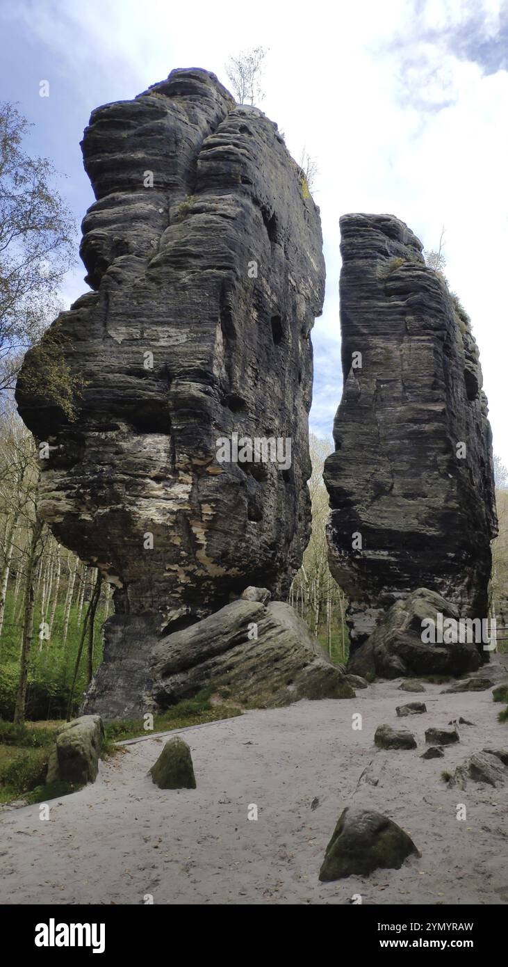 Tyssa Walls, rock town, Bohemian Switzerland, Czech Republic, Europe Stock Photo