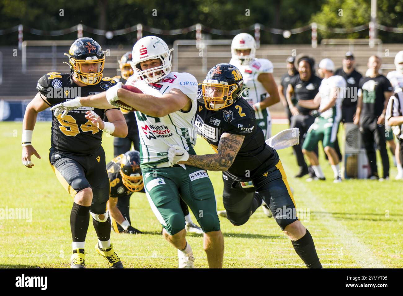 Footballgame erimaGFL Munich Cowboys vs. Schwaebisch Hall Unicorns Stock Photo