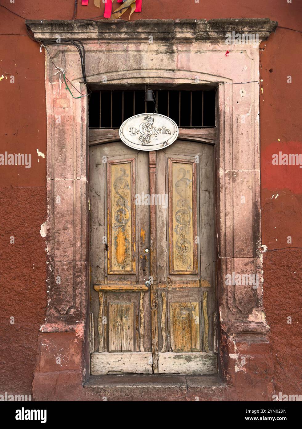 La Chula Bar, Calle Umaran, San Miguel de Allende, Mexico. - Smartphone Captured Stock Image