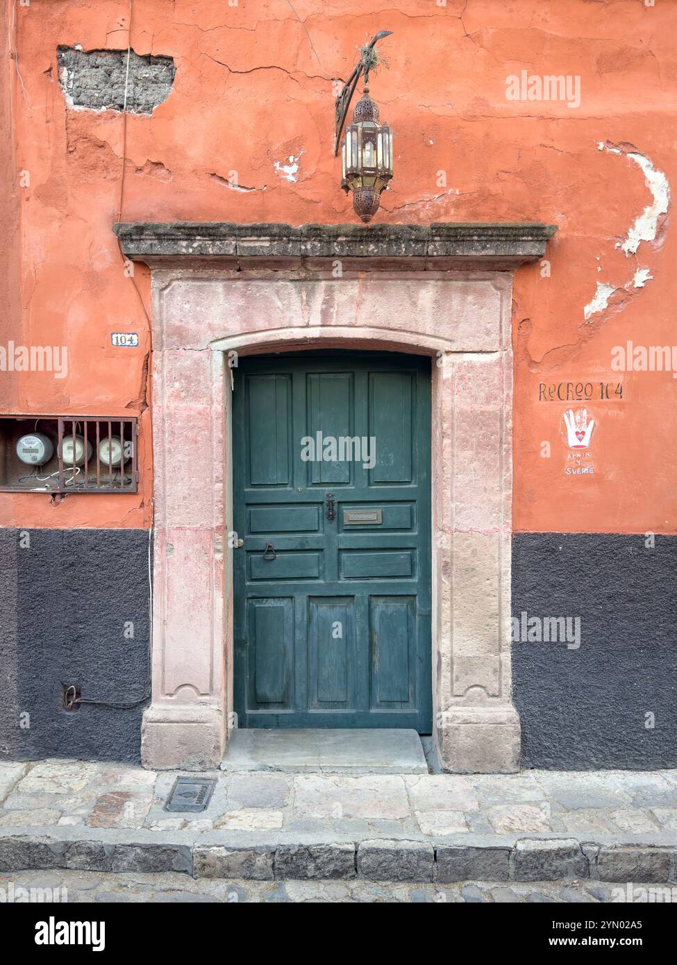 Calle Recreo 104, San Miguel de Allende, Mexico. Stock Photo