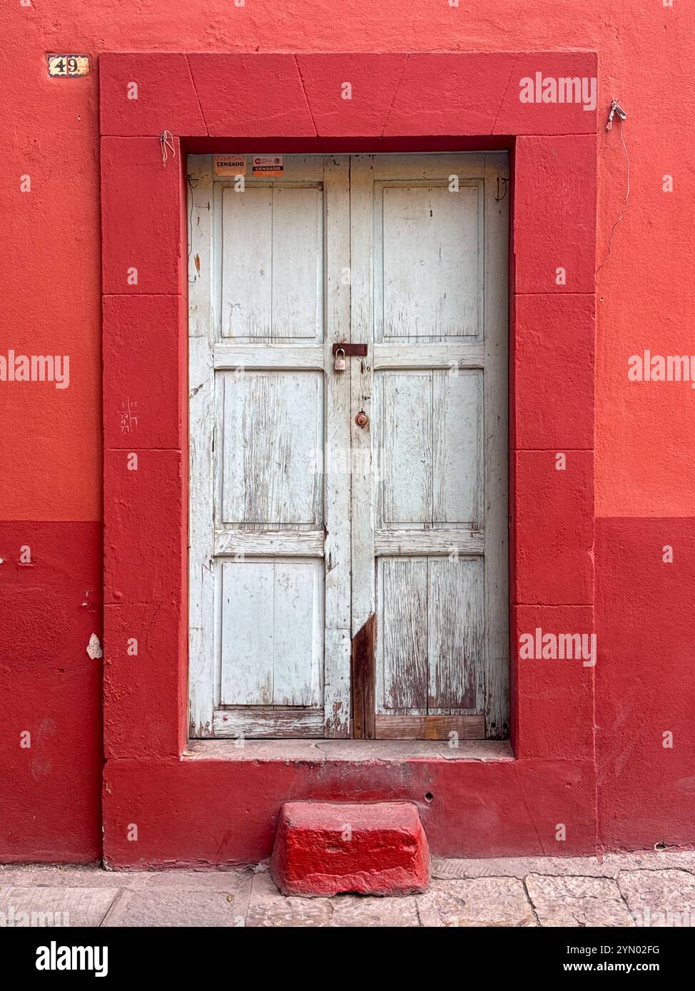 Calle Relox 49, San Miguel de Allende, Mexico. - Smartphone Captured Stock Image