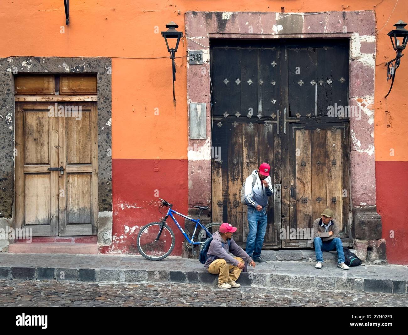 Calle Mesones 38, San Miguel de Allende, Mexico. - Smartphone Captured Stock Image
