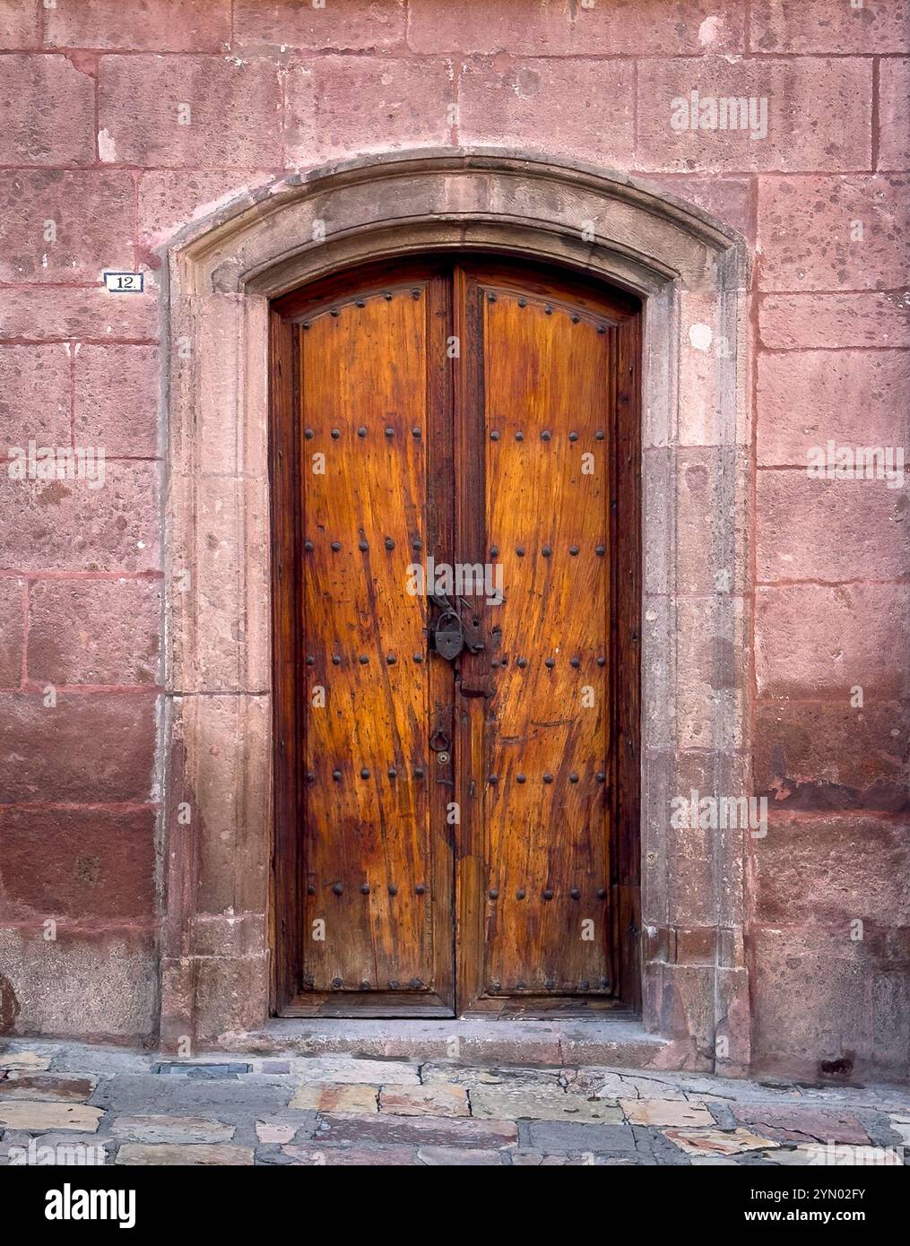 Calle Conde del Canal 12, San Miguel de Allende, Mexico. - Smartphone Captured Stock Image