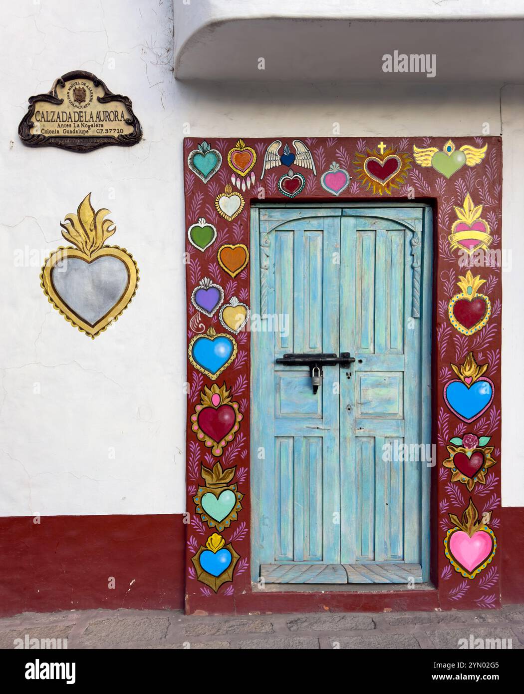 Calle Calzada de la Aurora, San Miguel de Allende, Mexico. - Smartphone Captured Stock Image