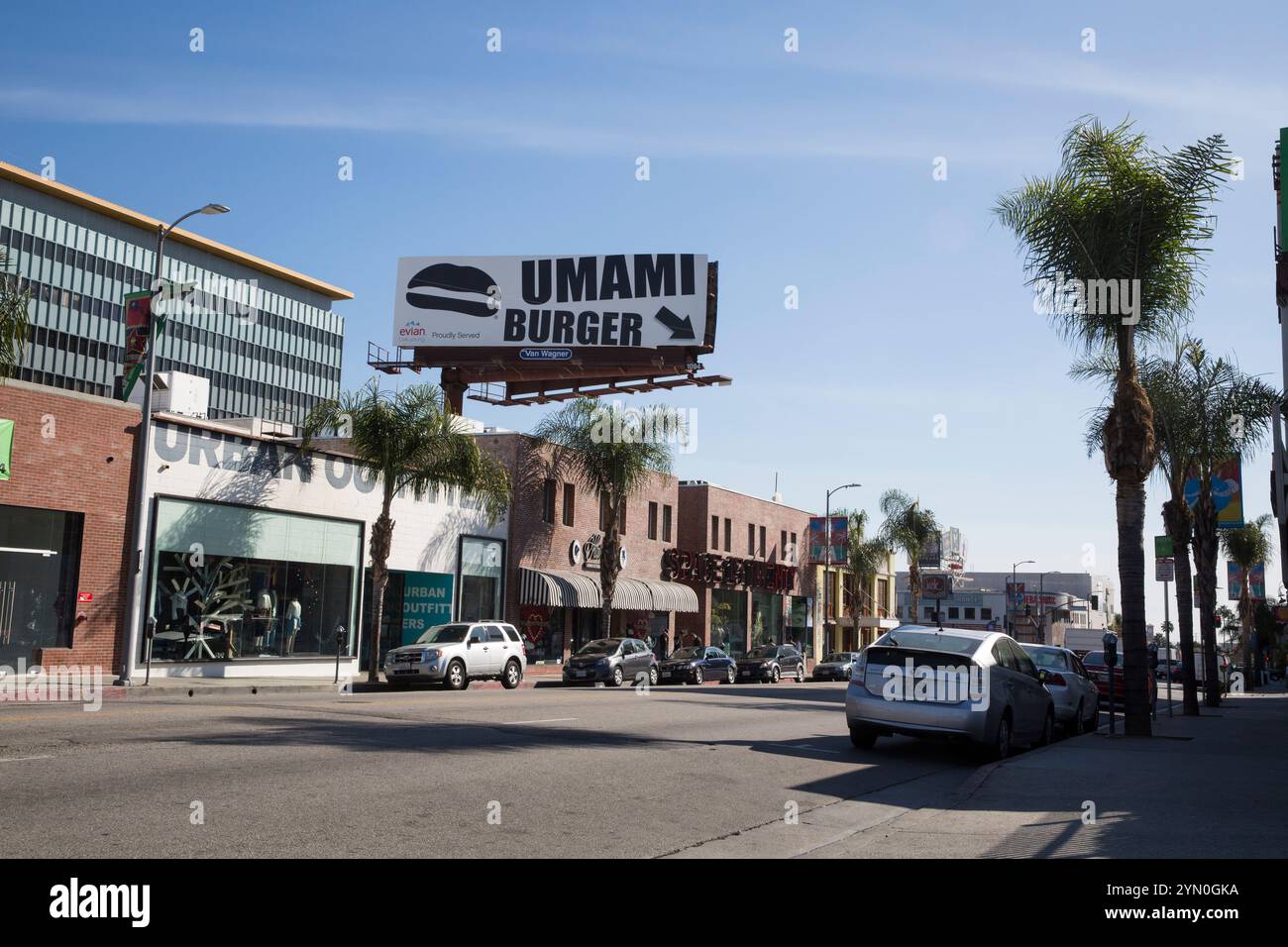 Scenes from Umami Burger at 1520 Cahuenga Blvd in Hollywood, CA. Stock Photo