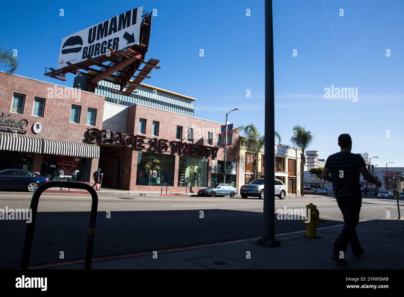 Scenes from Umami Burger at 1520 Cahuenga Blvd in Hollywood, CA. Stock Photo