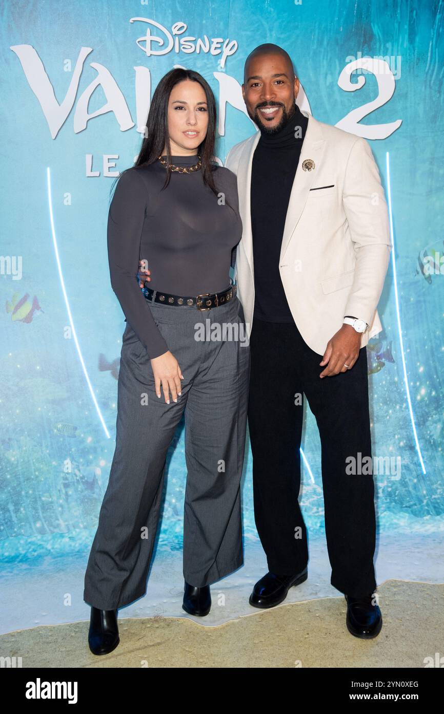 Paris, France. 23rd Nov, 2024. Charlotte Namura and Jean-Luc Guizonne attending the Vaiana 2 Premiere at the Grand Rex cinema in Paris, France on November 23, 2024. Photo by Aurore Marechal/ABACAPRESS.COM Credit: Abaca Press/Alamy Live News Stock Photo