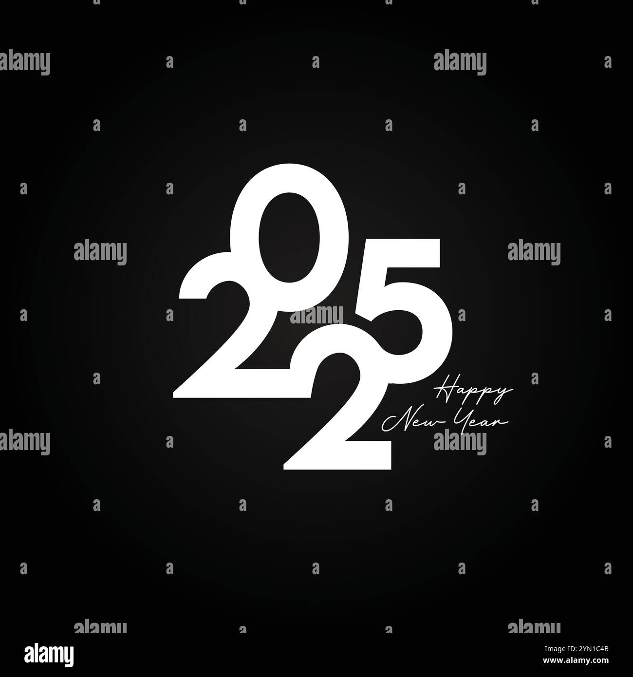 Happy New Year 2025 design. Vector Template for Brochure, card and