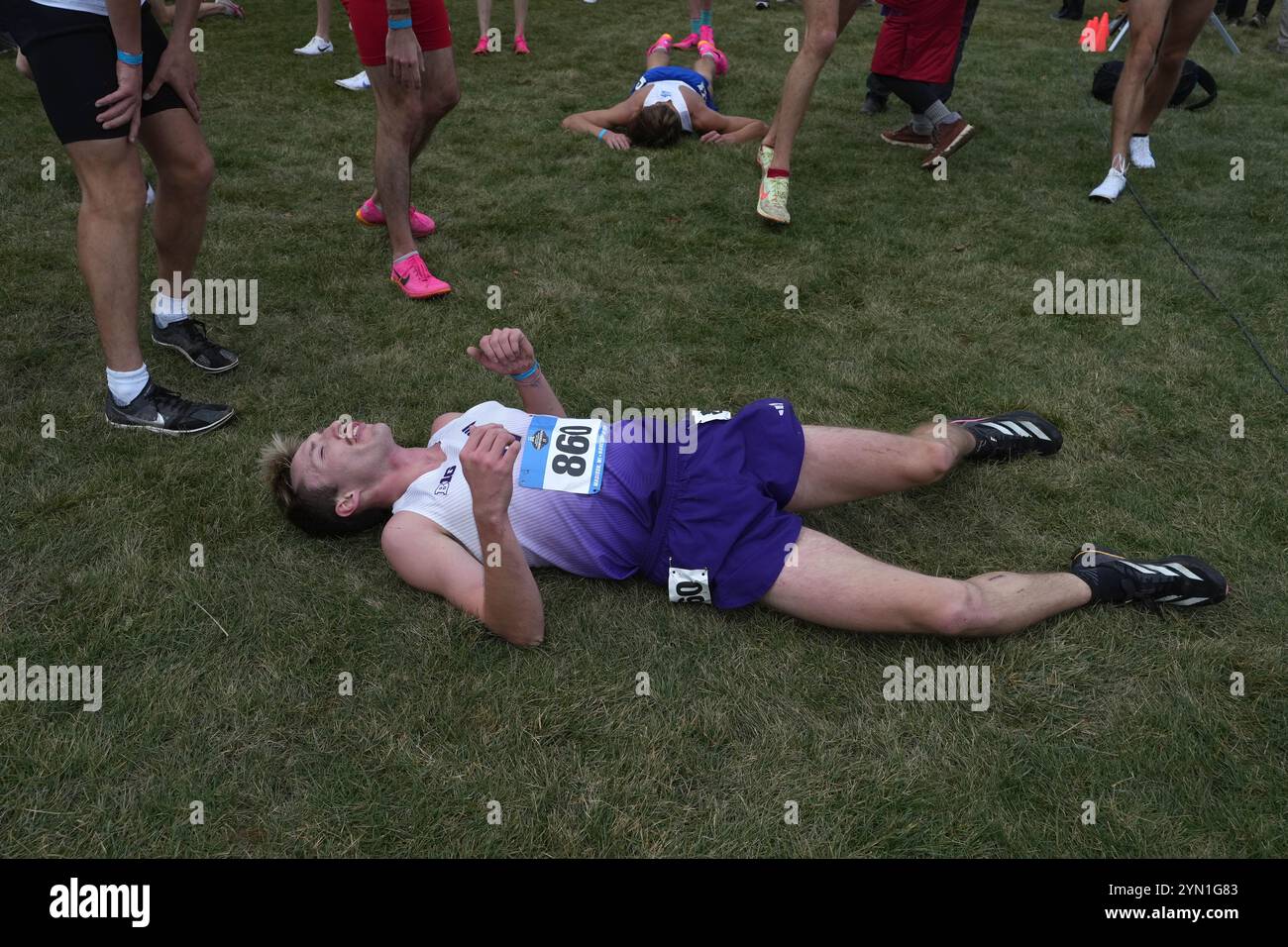 Nathan Green of Washington reacts after the men #39 s race during the NCAA Nathan Green of Washington reacts after the men #39 s race during the NCAA