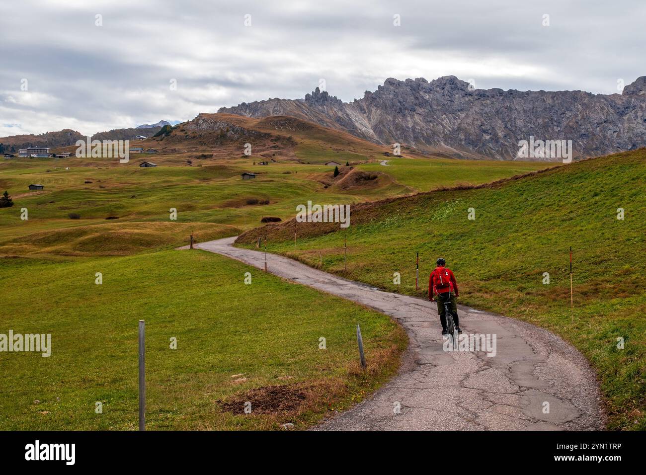 Hiking trail in the Dolomites in Italy Stock Photo - Alamy